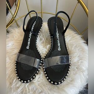 ALEXANDER WANG NOVA STUD SLINGBACK HEELS